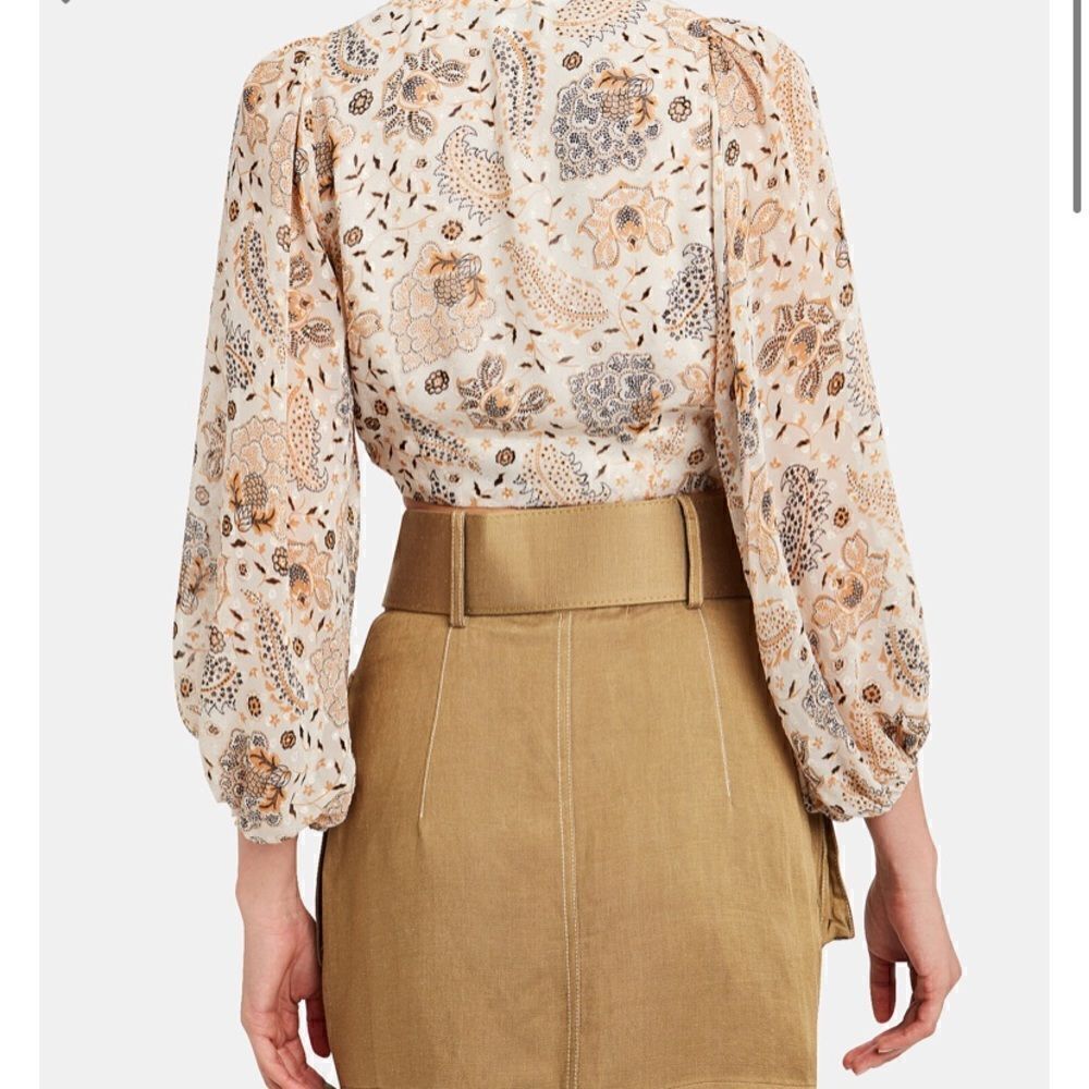 Joie floral/paisley button front blouse - Picture 2 of 14